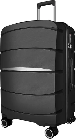 20 Inch Carry-On Luggage 22x14x9 Airline Approved, PP Suitcase with Spinner Wheels