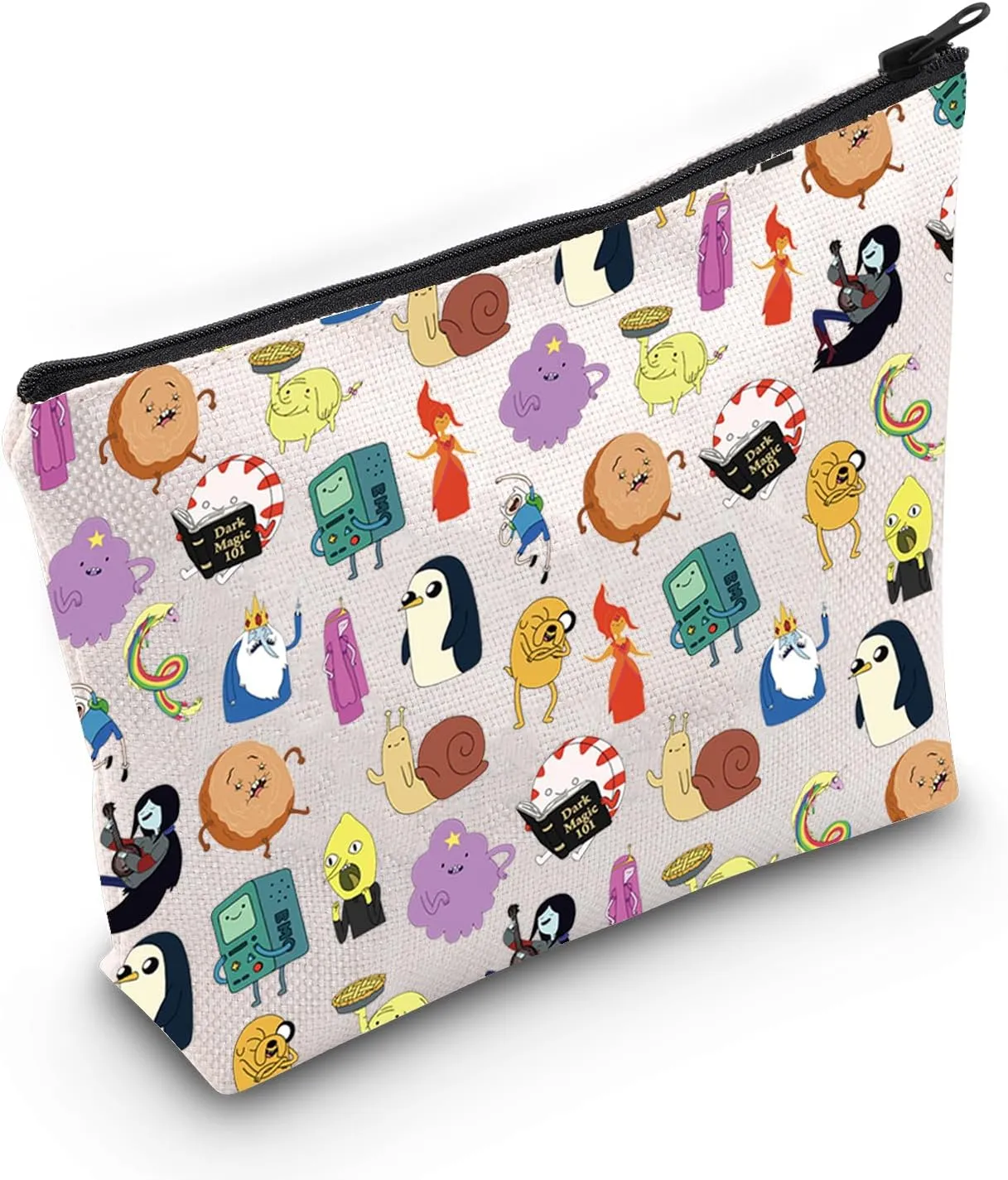 Adventure Cartoon Characters Cosmetic Zipper Bag Finn With Friends Gift Animation Fans Gift (Finn), White