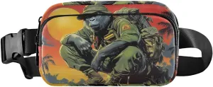 Adventure Of Gorilla Fanny Pack Water Resistant, Women Men Waist Pack Sling Bag Purse for Travel Hiking