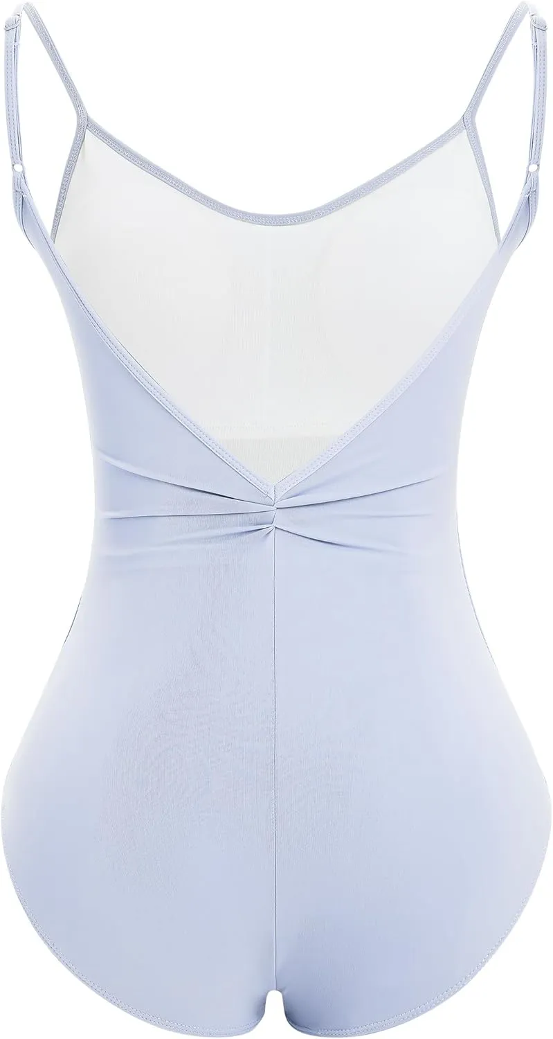 AFAVOM Ballet Leotard for Women Camisole Dance Leotards Solid Sleeveless Backless Bodysuit Gymnastics Tank Leotard Dancewear