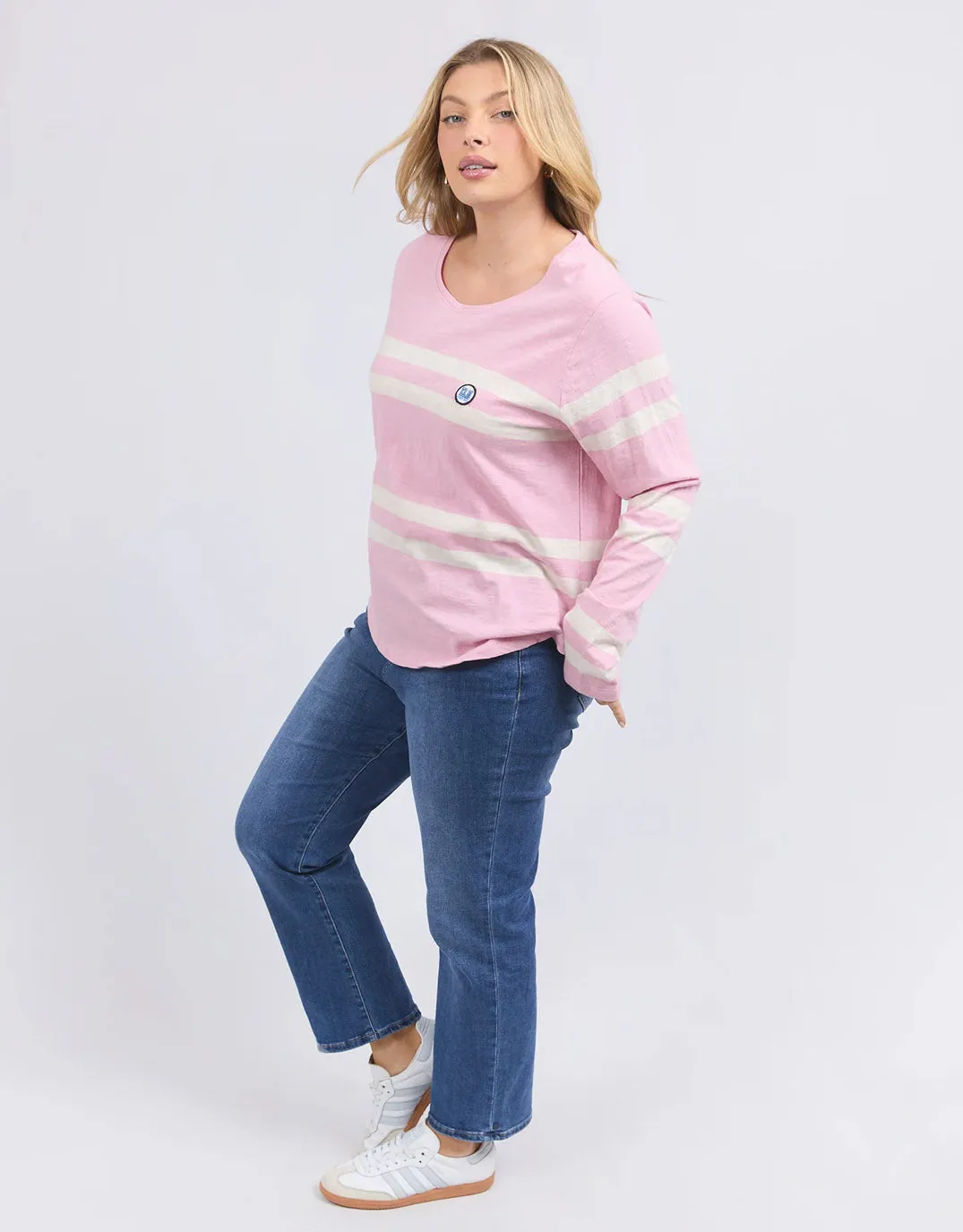 Allegra Long Sleeve Tee - Soft Pink