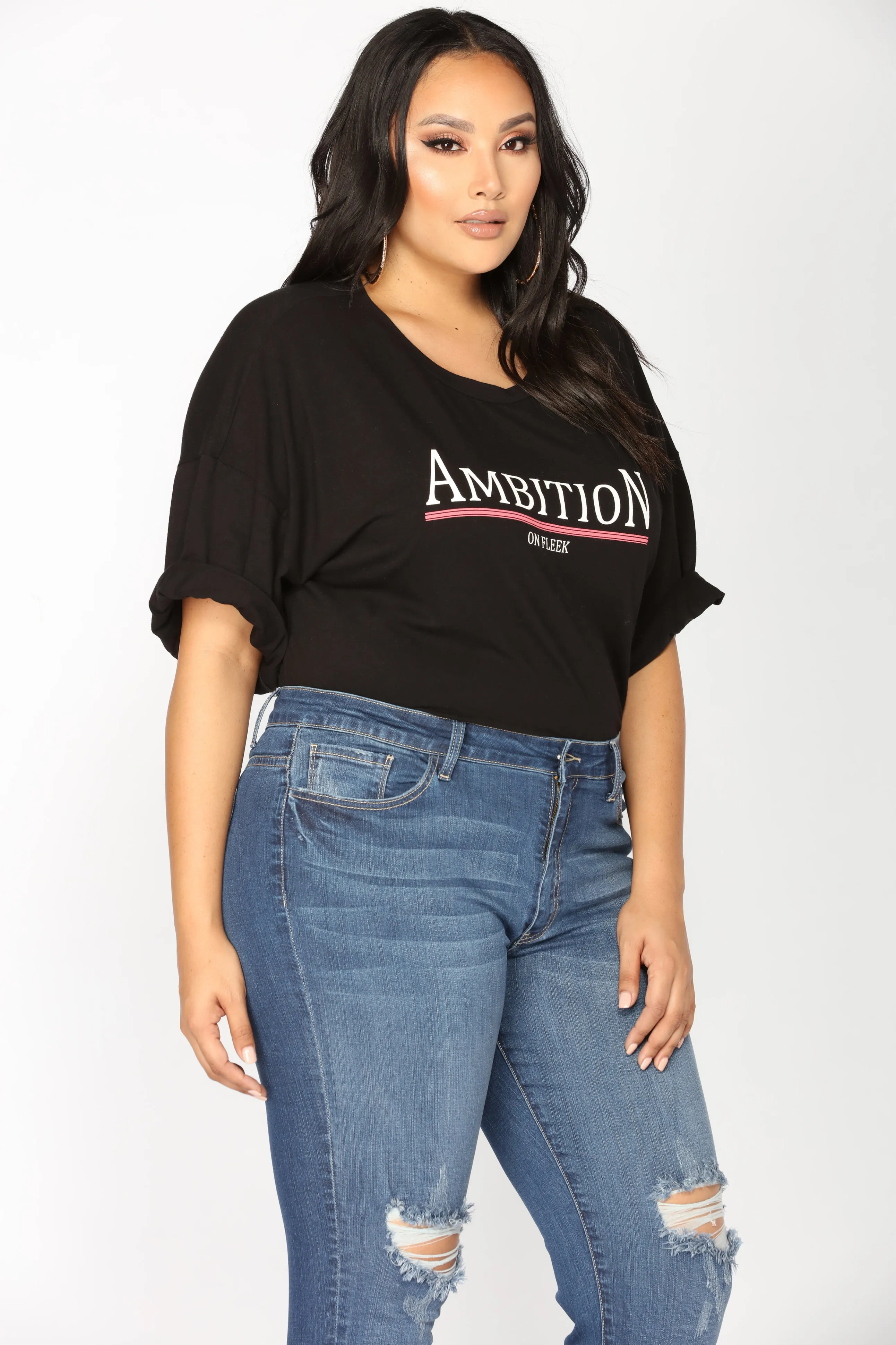 Ambition On Fleek Tee - Black