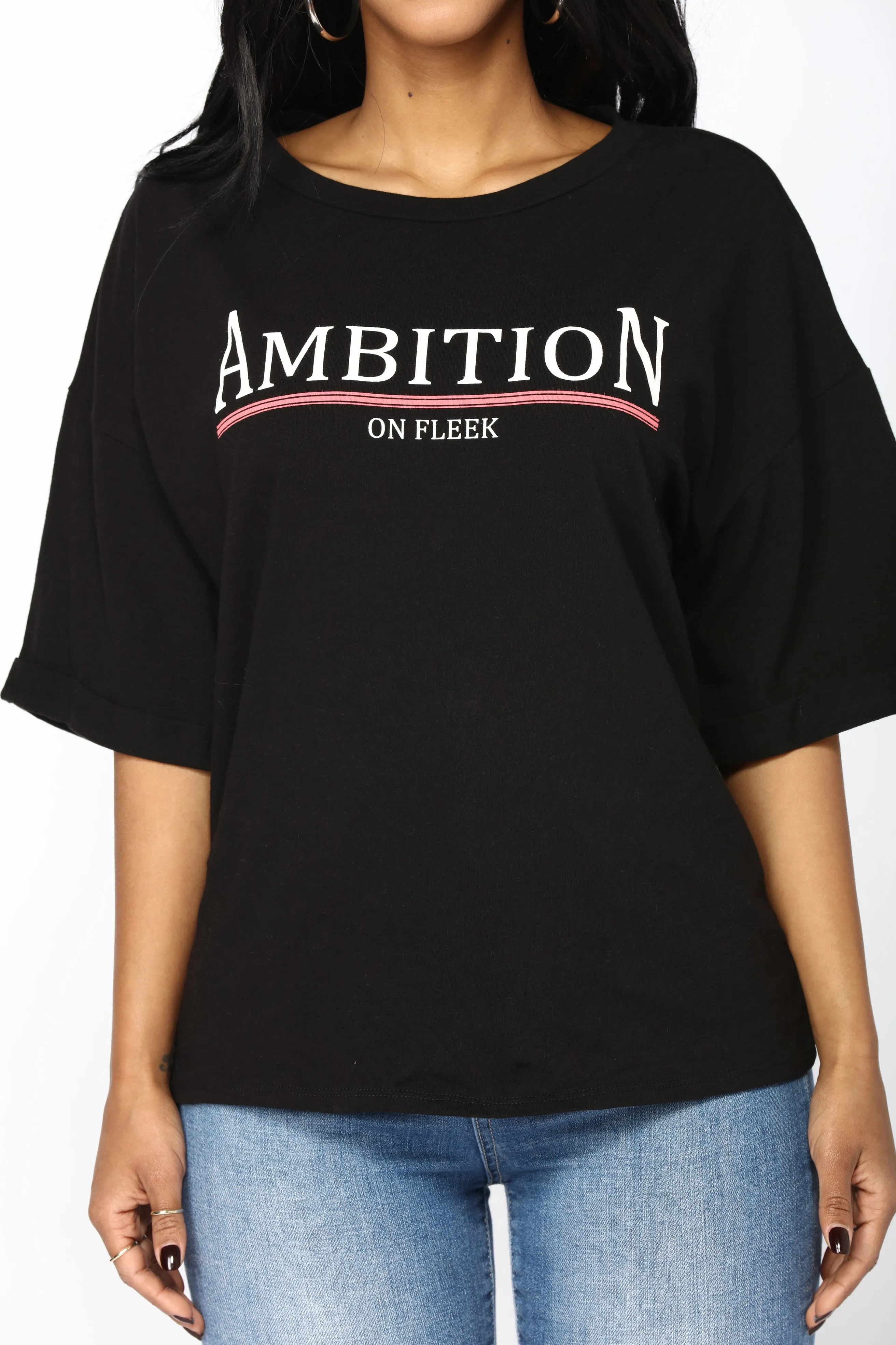 Ambition On Fleek Tee - Black