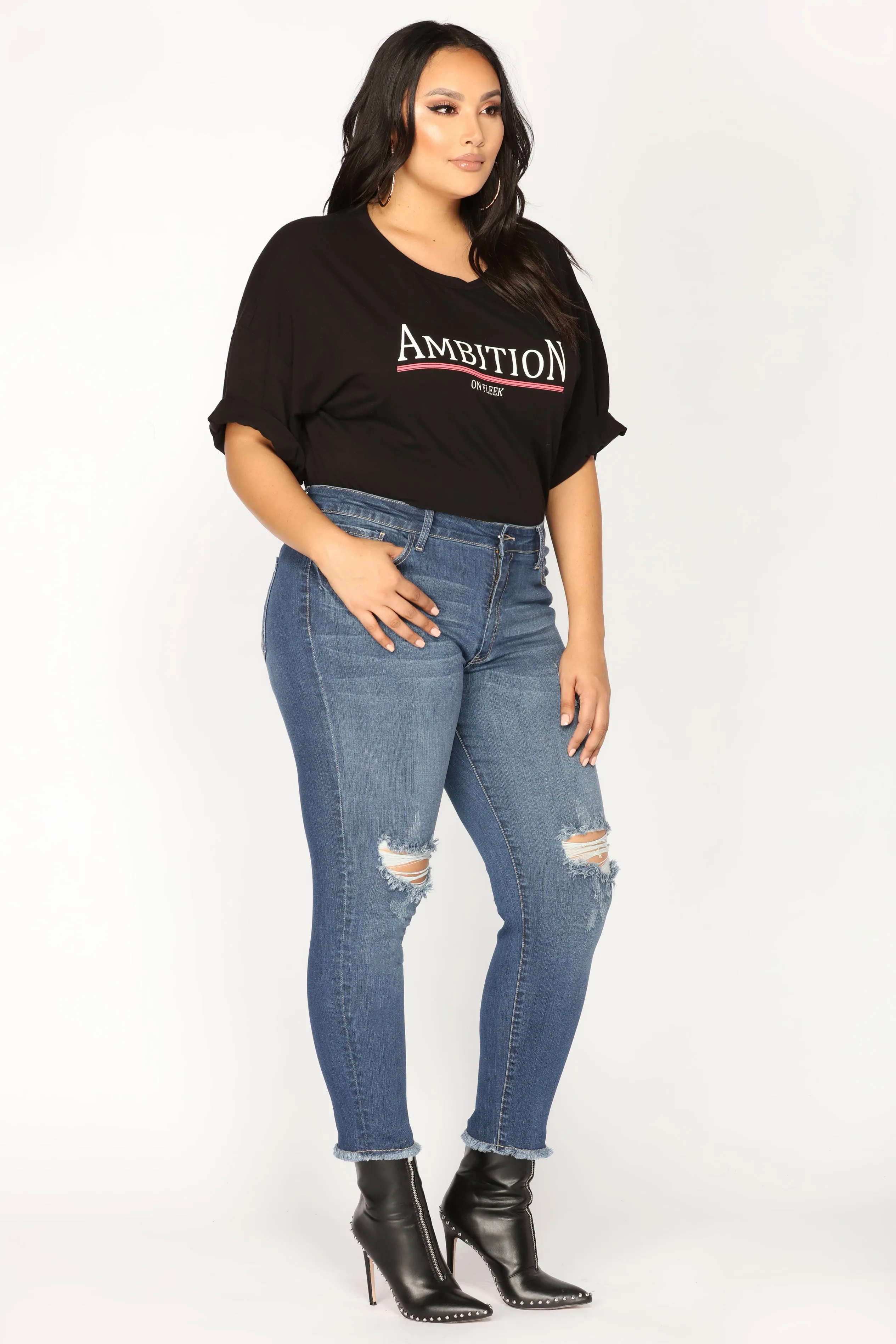 Ambition On Fleek Tee - Black