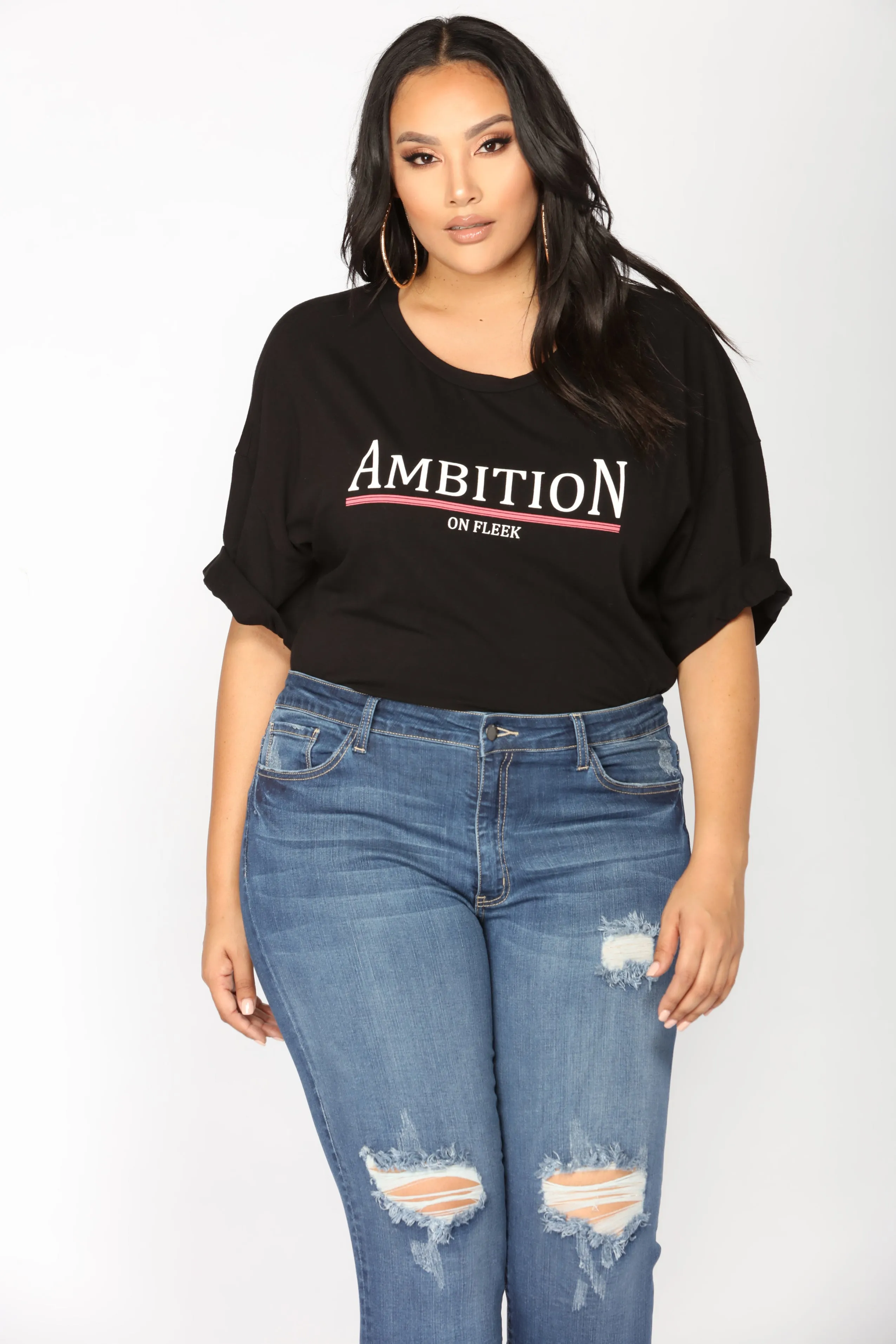 Ambition On Fleek Tee - Black
