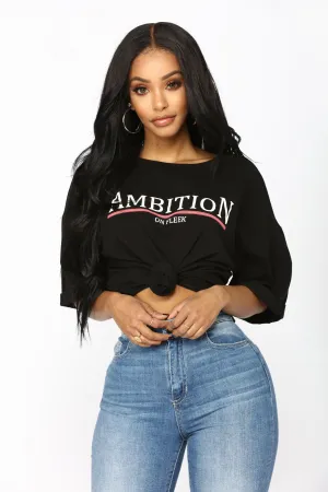 Ambition On Fleek Tee - Black