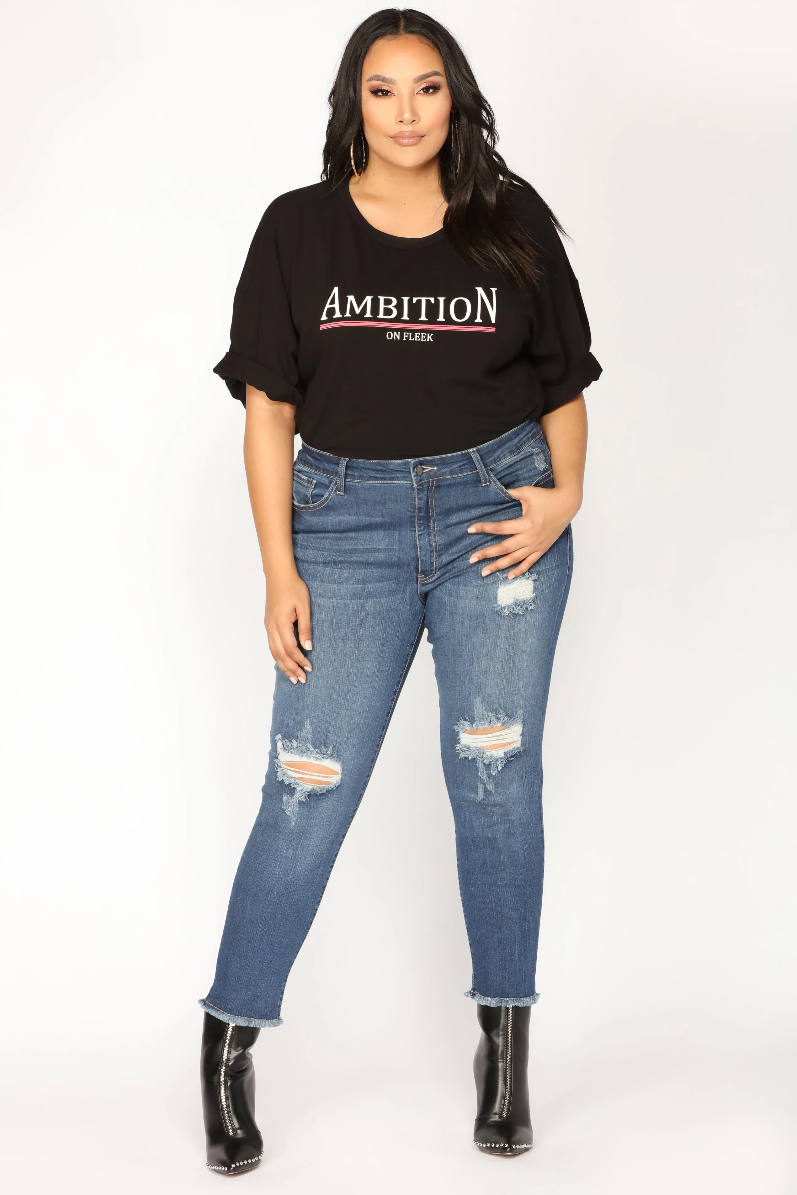 Ambition On Fleek Tee - Black