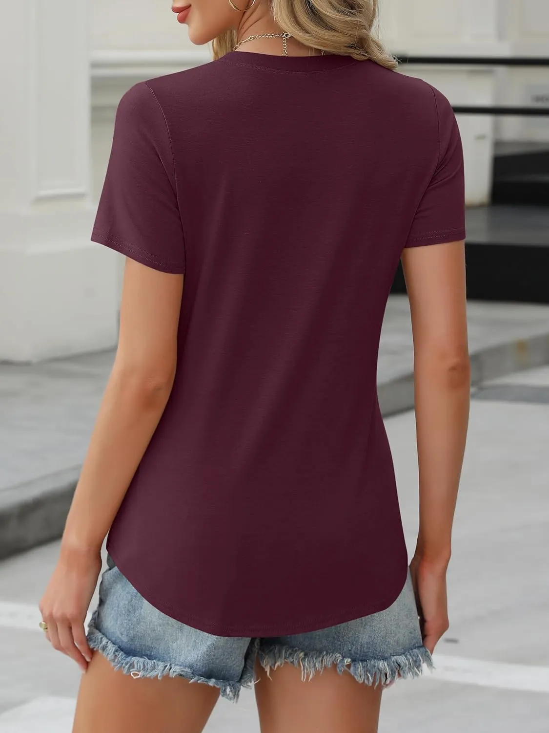 ANRABESS Womens Summer Tops Workout Shirts Beach Vacation Outfits Business Tshirts Dressy Fashion Spring Clothes 2025