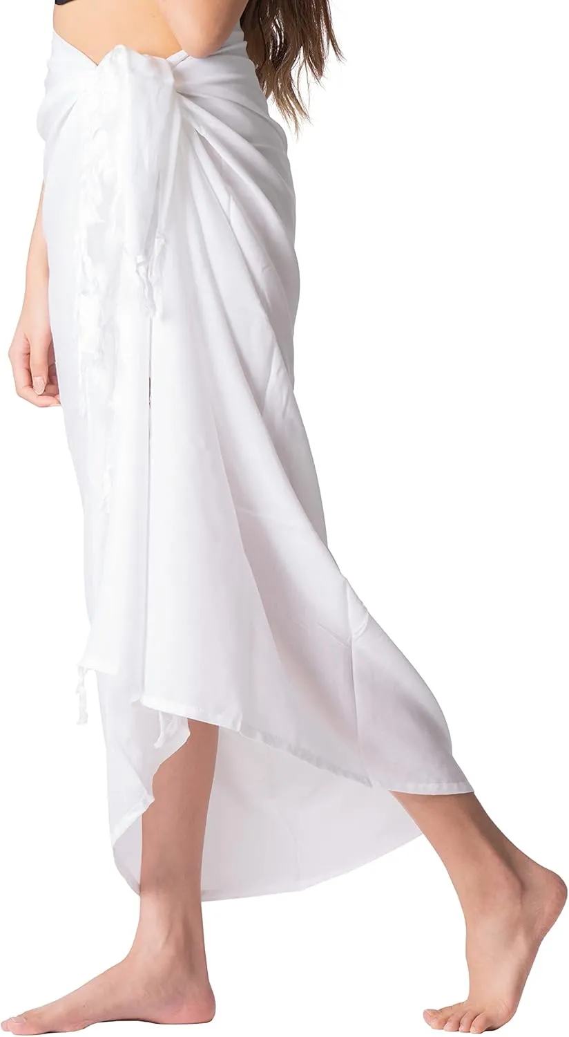 B BANGKOK PANTS Womens Boho Skirt Sarong Wrap Maxi Skirts Tie Up Waist Beach Cover Up