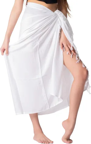 B BANGKOK PANTS Womens Boho Skirt Sarong Wrap Maxi Skirts Tie Up Waist Beach Cover Up