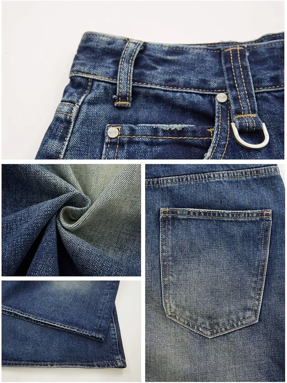 Baggy Wide Leg Cropped Jeans for Women Men Low Waist Jorts Y2k Casual Denim Pants Grunge Summer Clothes.