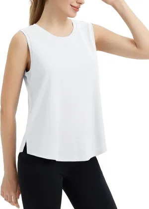 baleaf Women's Sleeveless Workout Tank Tops Loose Running Athletic Top Racerback Tennis Exercise Yoga Flowy Shirts