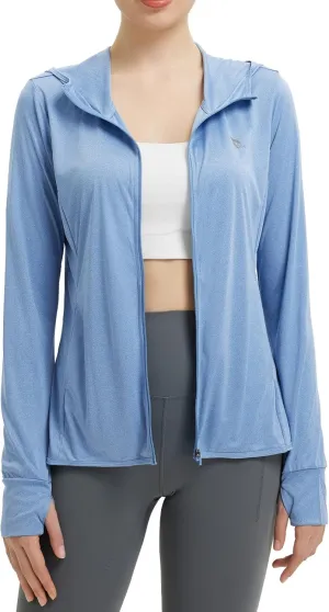 baleaf Women's UPF 50  Sun Protection Shirts SPF Jacket UV Cooling Hoodie Long Sleeve Summer Clothing for Outdoor Hiking