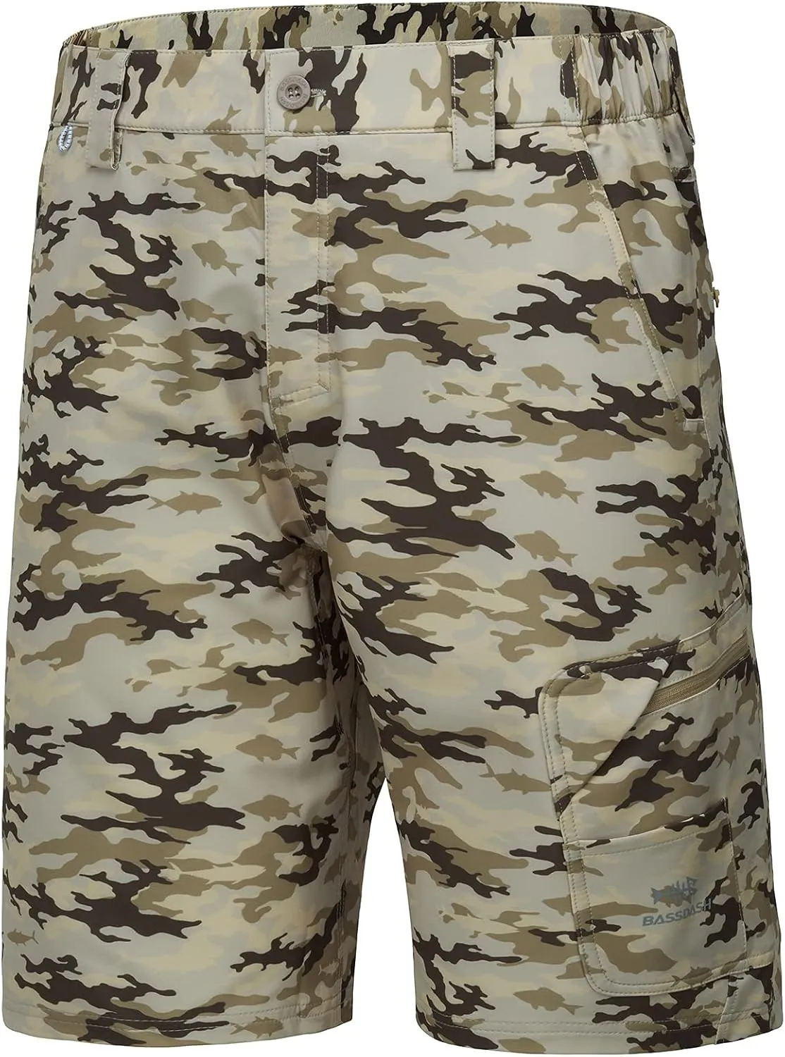 BASSDASH 10.5 Mens Fishing Cargo Shorts Quick Dry UPF 50  Water Resistant FP01M