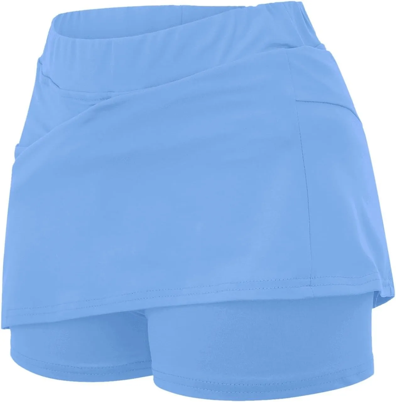 Black Mini Skirt with Shorts High Waisted Womens Skorts with Pockets Tummy Control Plus Size Athletic Sports Skirt