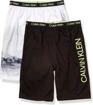Calvin Klein boys Lounge Pajama Shorts 2-pack