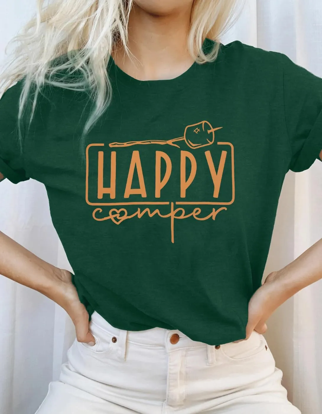 Camping Shirts Hiking Adventure T-Shirt: Camper Gifts Tops Women Vintage Mountain Nature Graphic Tees Short Sleeve Outfit