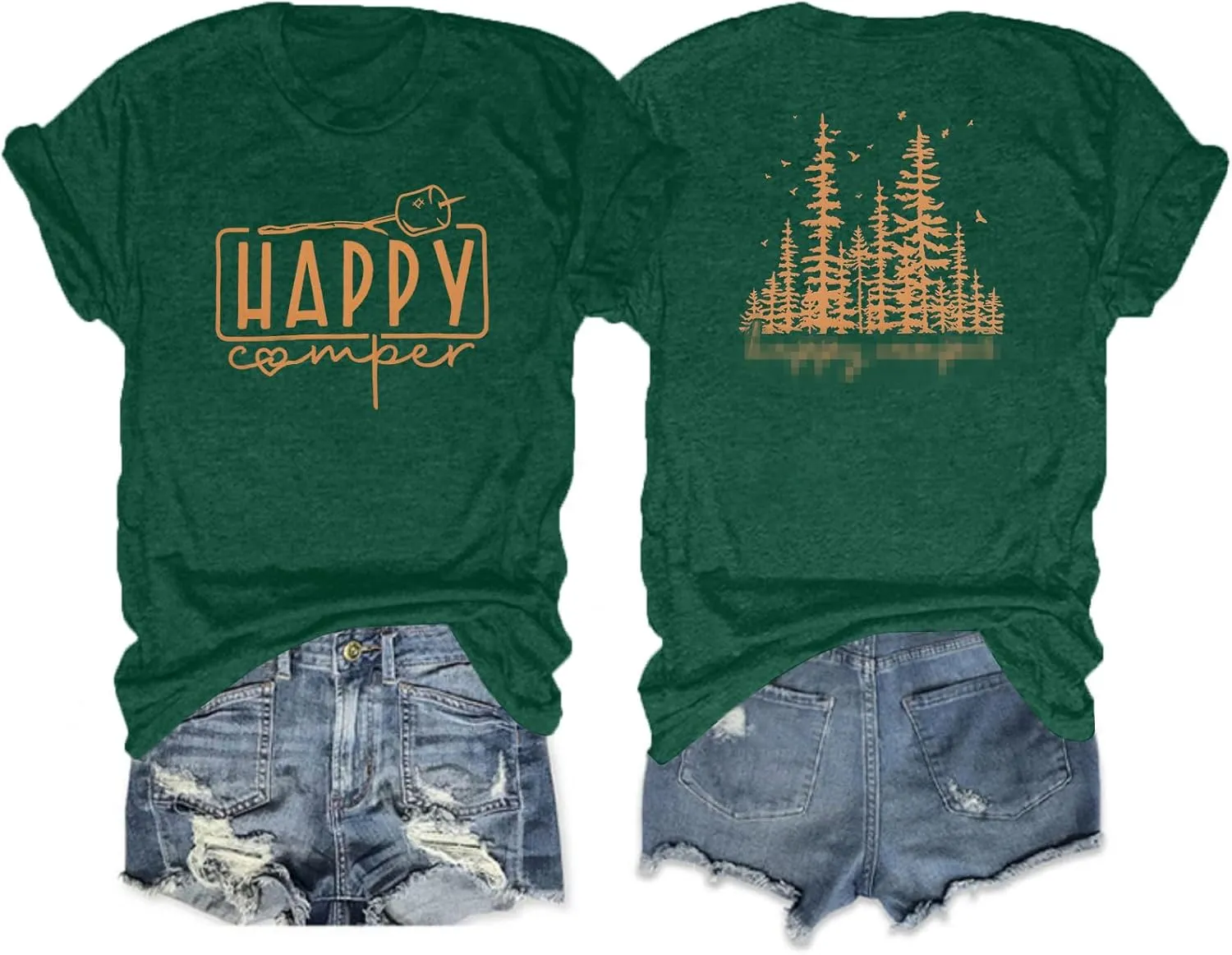 Camping Shirts Hiking Adventure T-Shirt: Camper Gifts Tops Women Vintage Mountain Nature Graphic Tees Short Sleeve Outfit