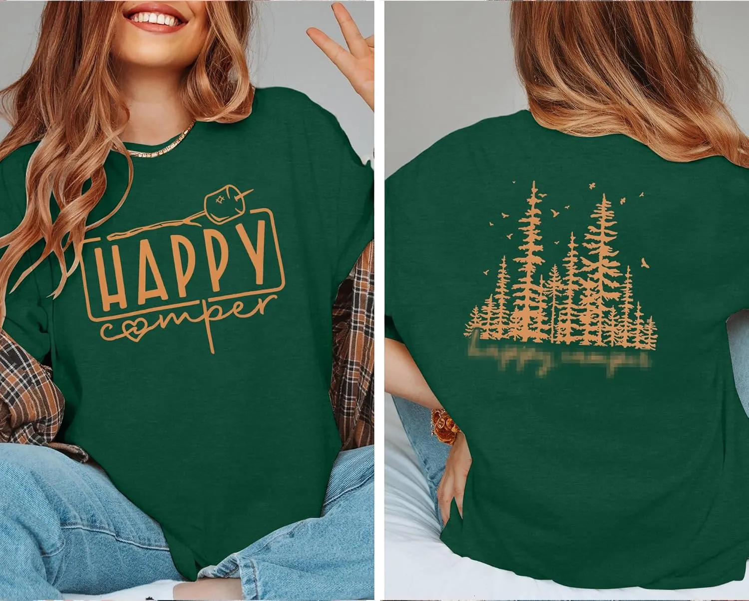 Camping Shirts Hiking Adventure T-Shirt: Camper Gifts Tops Women Vintage Mountain Nature Graphic Tees Short Sleeve Outfit