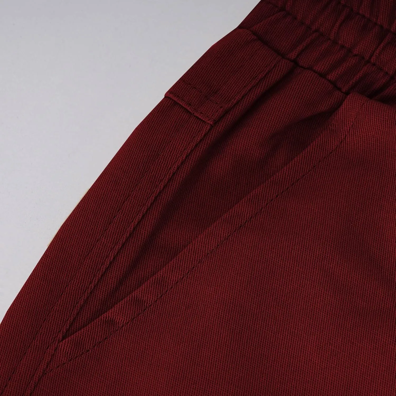 Cotton Cargo Shorts Men Elastic Waist Relax Durable Multiple Pockets Casual Outdoor Travel Summer Breathable