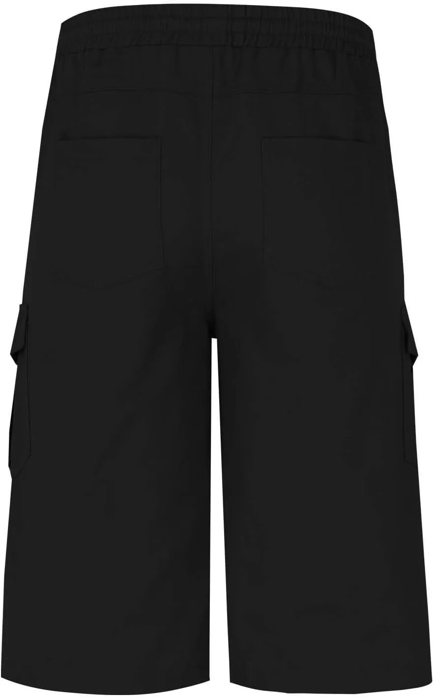 Cotton Cargo Shorts Men Elastic Waist Relax Durable Multiple Pockets Casual Outdoor Travel Summer Breathable