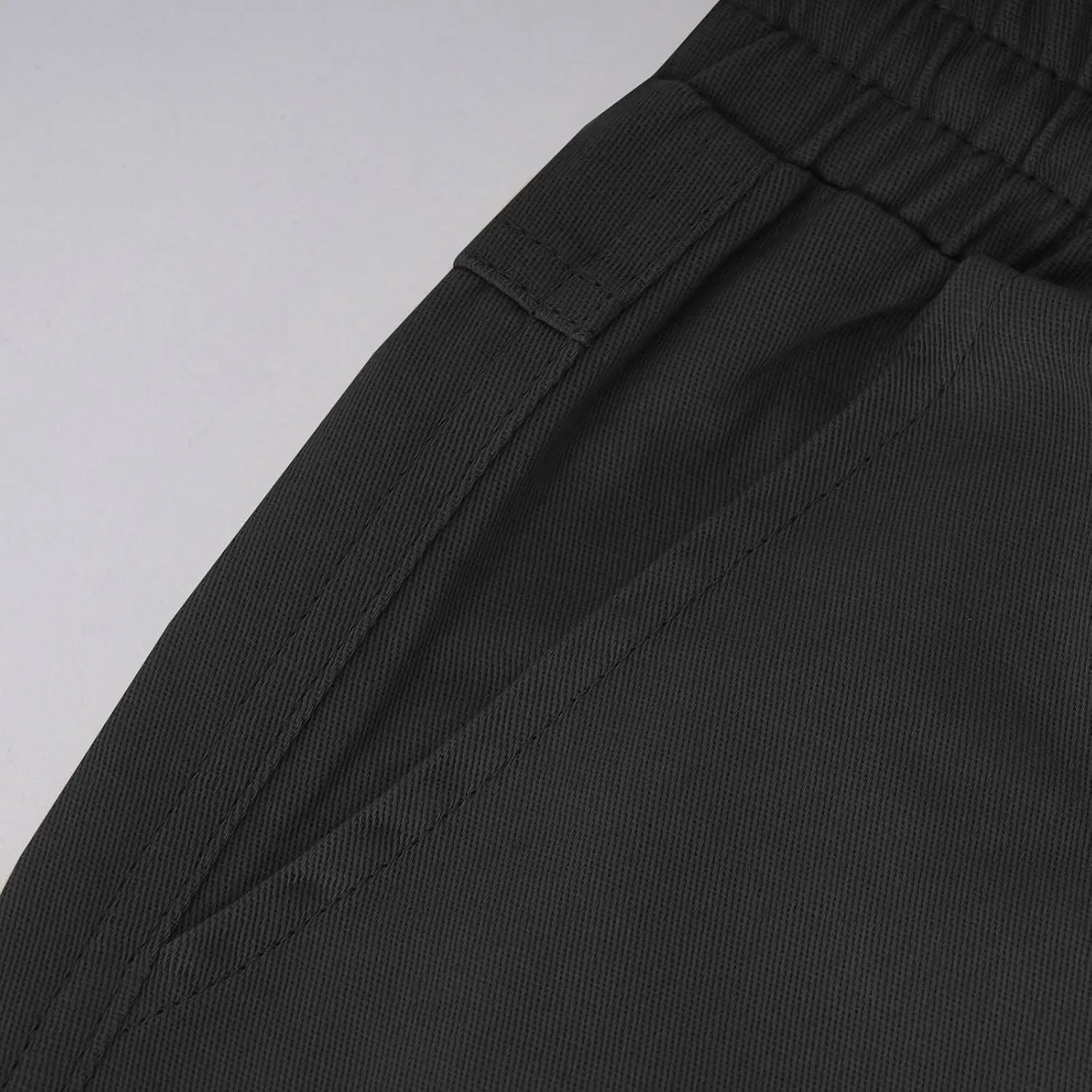 Cotton Cargo Shorts Men Elastic Waist Relax Durable Multiple Pockets Casual Outdoor Travel Summer Breathable