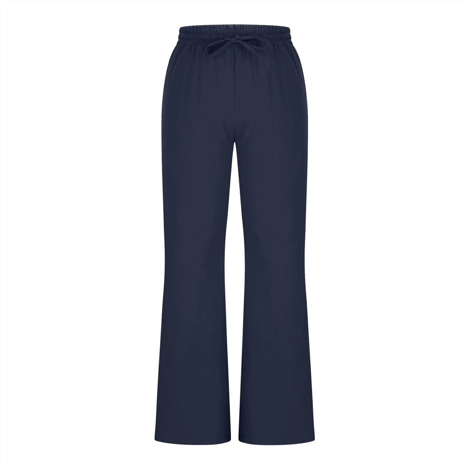 Cotton Linen Pants Women Summer Drawstring Plus Size Linen Pants for Women Casual Baggy High Waisted Pants Trousers