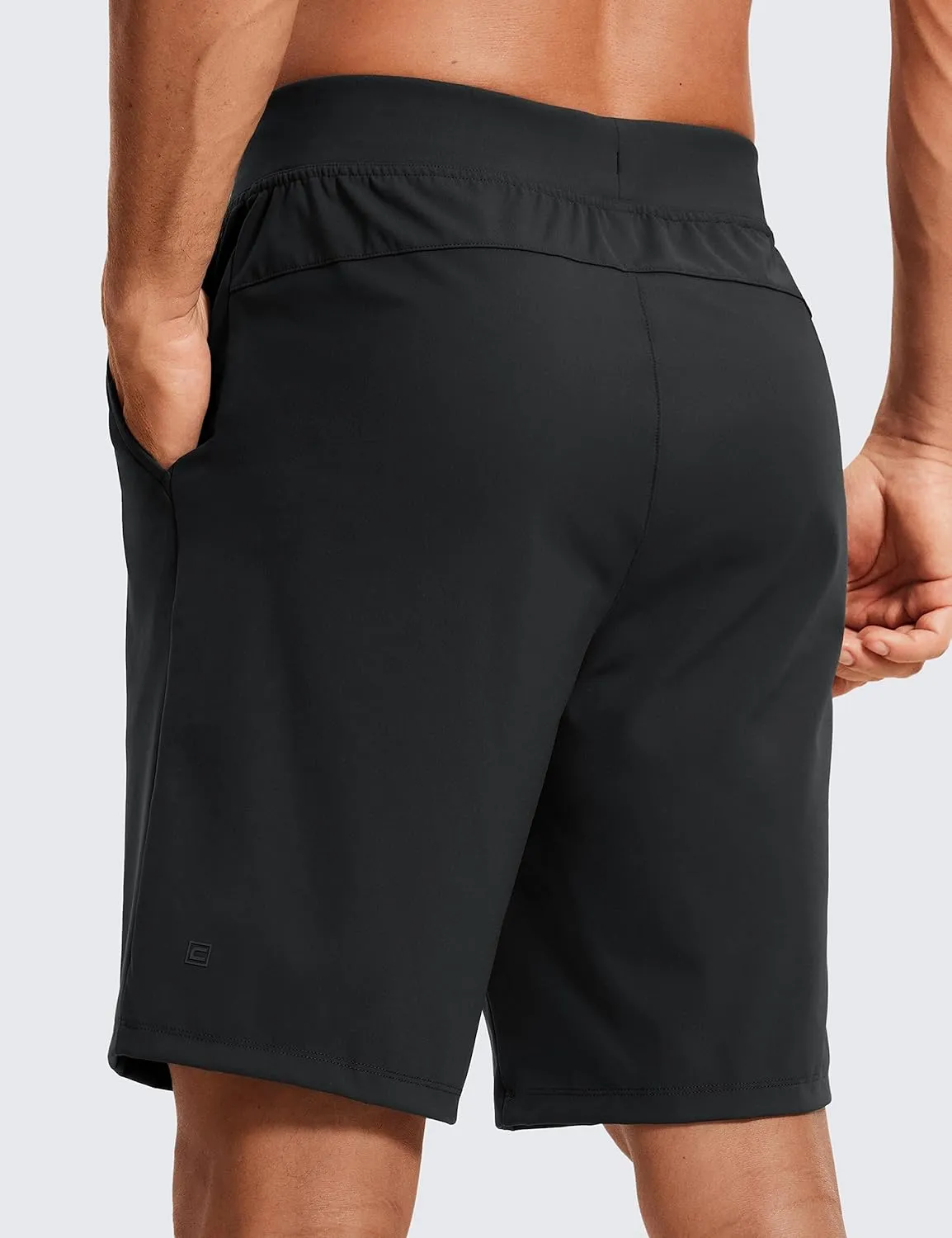 CRZ YOGA Men's Four-Way Stretch Workout Shorts - 9'' Soft Durable for Casual Athletic with Pockets
