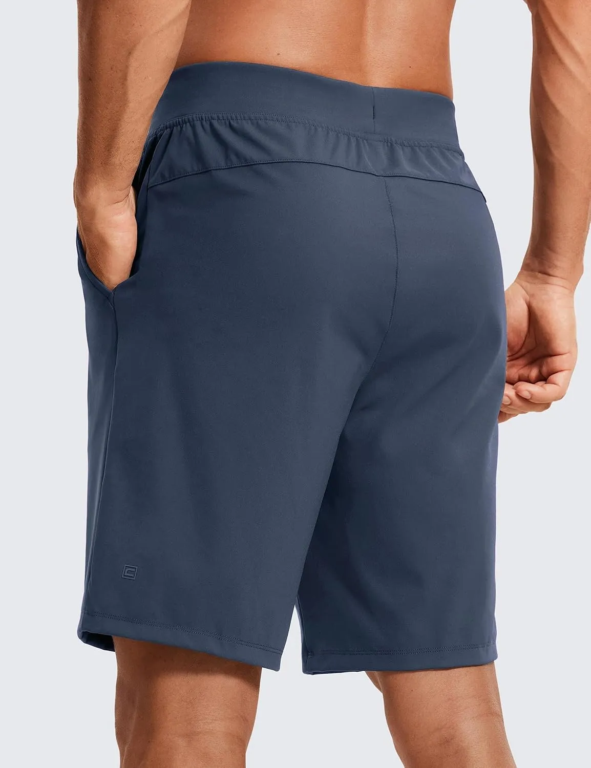 CRZ YOGA Men's Four-Way Stretch Workout Shorts - 9'' Soft Durable for Casual Athletic with Pockets