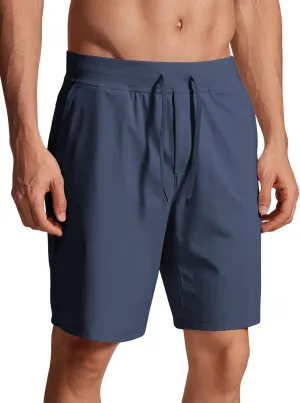 CRZ YOGA Men's Four-Way Stretch Workout Shorts - 9'' Soft Durable for Casual Athletic with Pockets