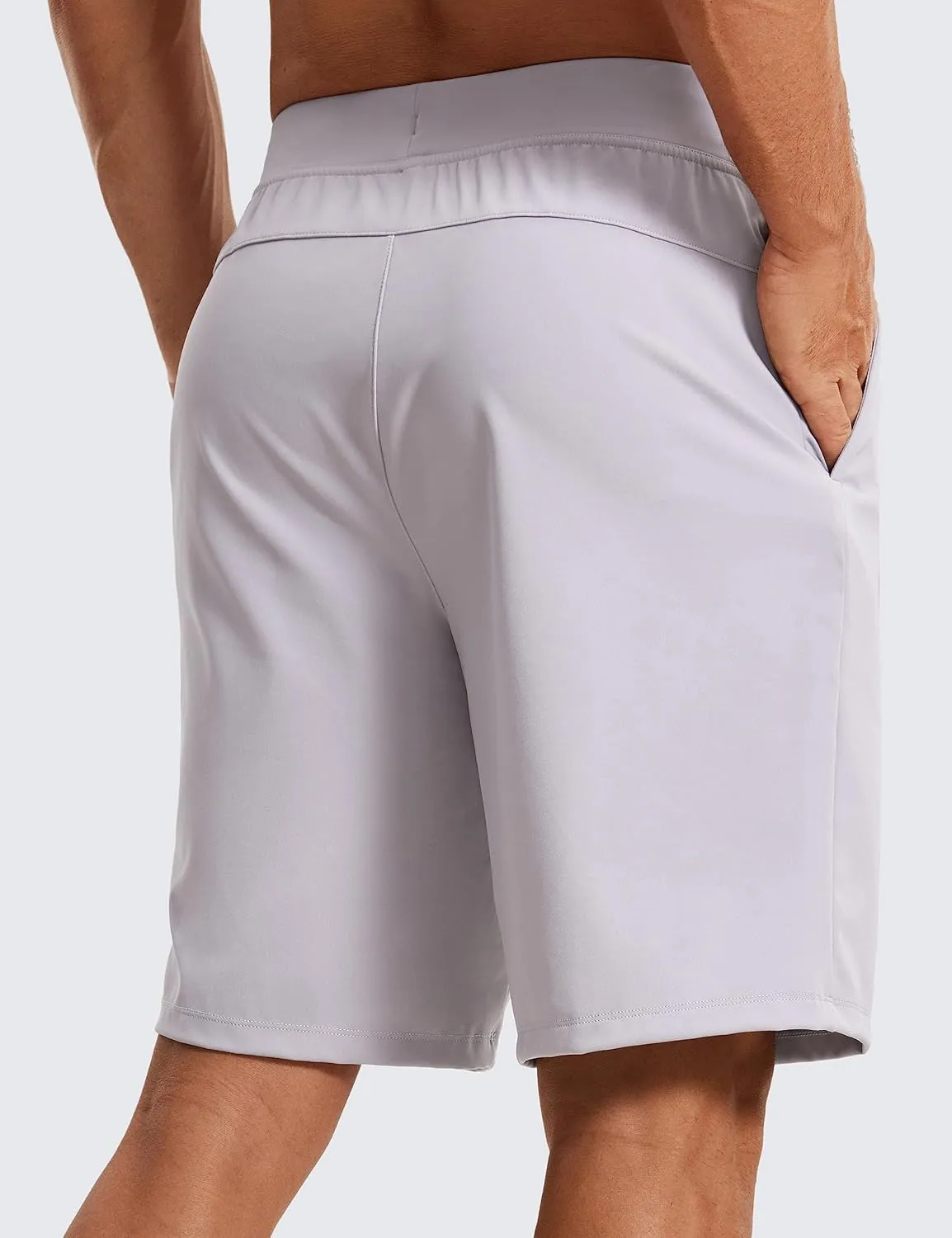CRZ YOGA Men's Four-Way Stretch Workout Shorts - 9'' Soft Durable for Casual Athletic with Pockets