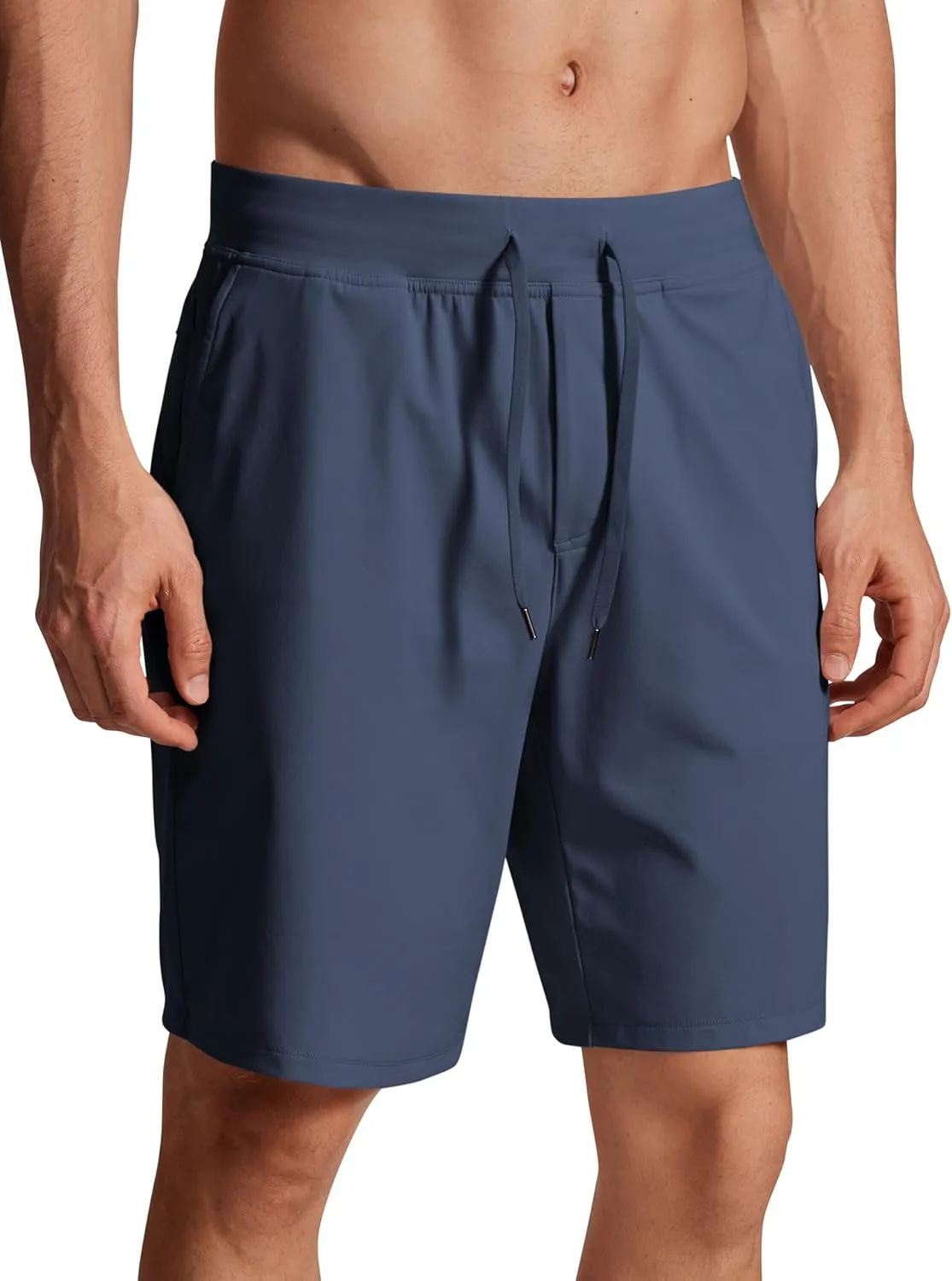 CRZ YOGA Men's Four-Way Stretch Workout Shorts - 9'' Soft Durable for Casual Athletic with Pockets