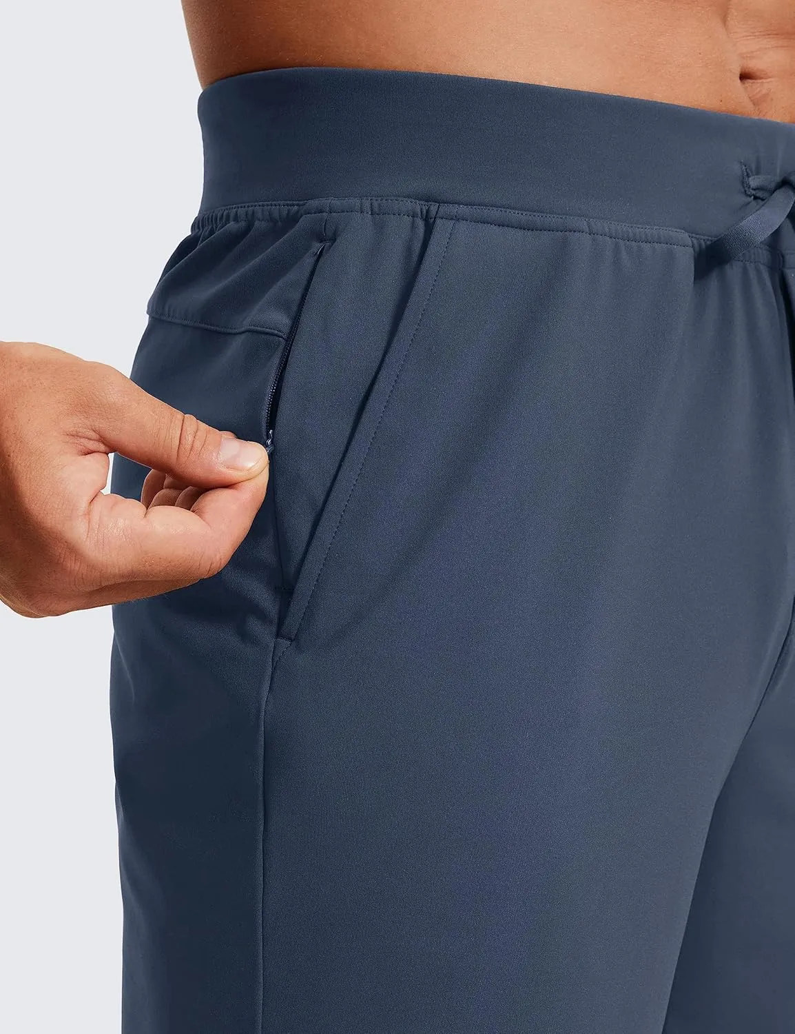 CRZ YOGA Men's Four-Way Stretch Workout Shorts - 9'' Soft Durable for Casual Athletic with Pockets