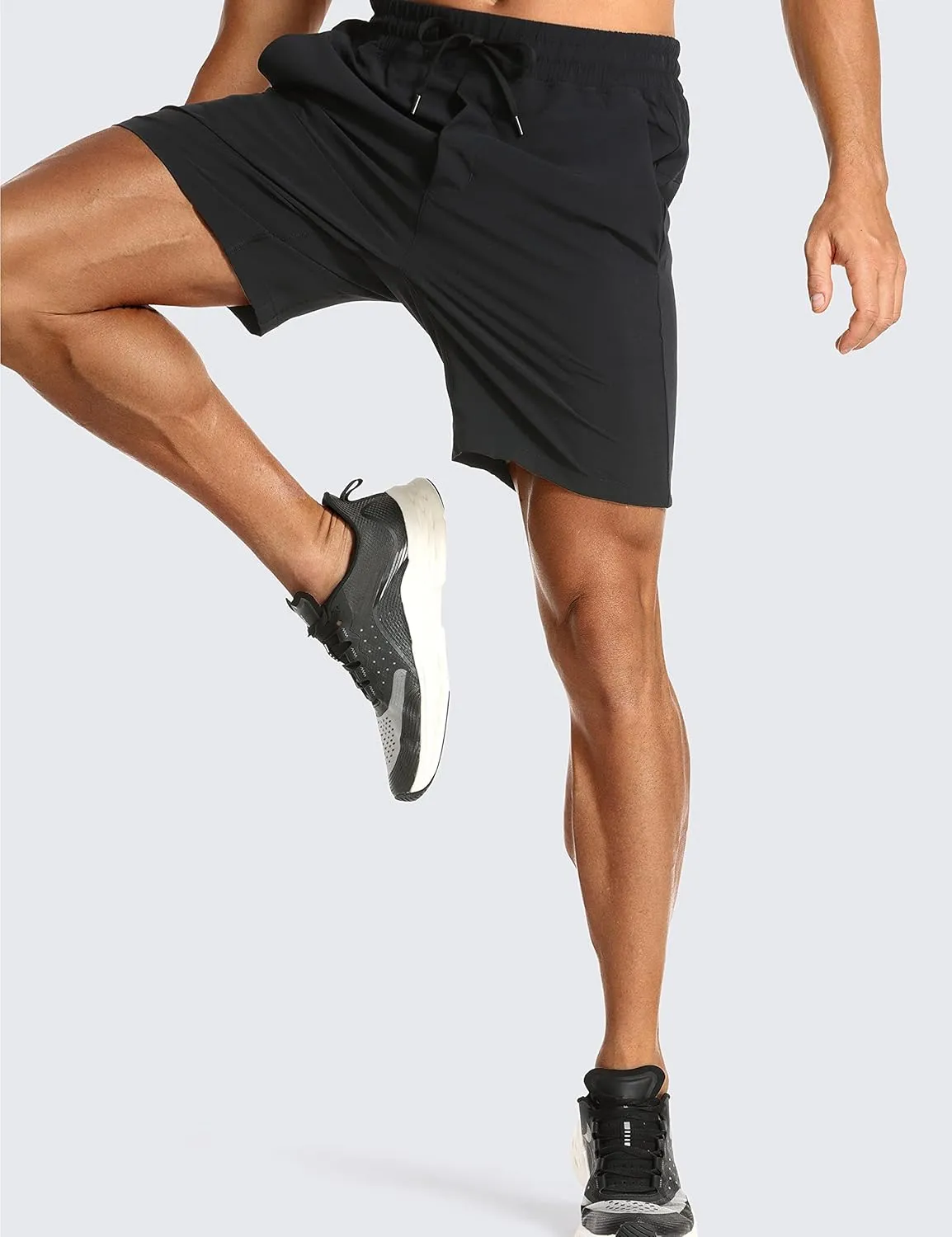CRZ YOGA Men's Linerless Workout Shorts - 7'' Quick Dry for Running Sports Athletic Gym with Pockets