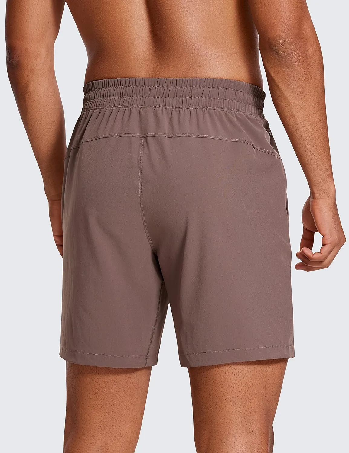 CRZ YOGA Men's Linerless Workout Shorts - 7'' Quick Dry for Running Sports Athletic Gym with Pockets