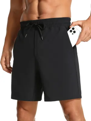 CRZ YOGA Men's Linerless Workout Shorts - 7'' Quick Dry for Running Sports Athletic Gym with Pockets