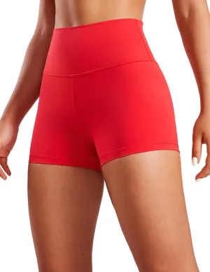CRZ YOGA Women's Naked Feeling Biker Shorts - 3 Inches High Waisted Yoga Workout Running Spandex