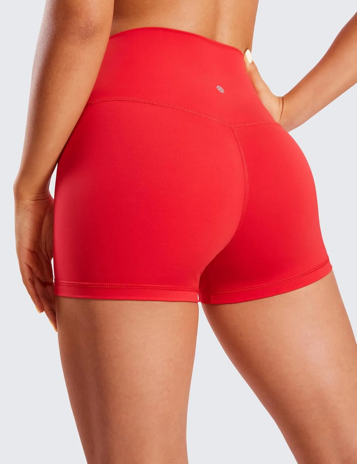 CRZ YOGA Women's Naked Feeling Biker Shorts - 3 Inches High Waisted Yoga Workout Running Spandex