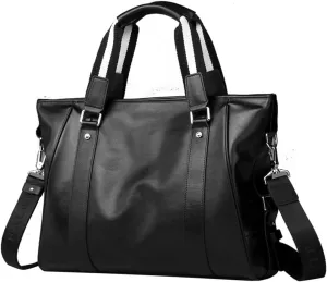 CSCDD Handbag Leather Bag Horizontal Computer Bag Men's Business Trip Business Large Capacity Briefcase