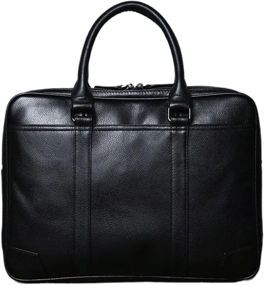 CSCDD Leather Men's Handbag Leisure Business Computer Bag Layer Cowhide Horizontal Briefcase Shoulder Bag