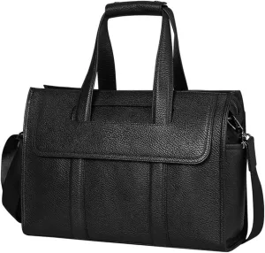 CSCDD Men's Bag Leather Handbag Cowhide Computer Bag 15.6 Inch Business Large Capacity Briefcase Crossbody Bag