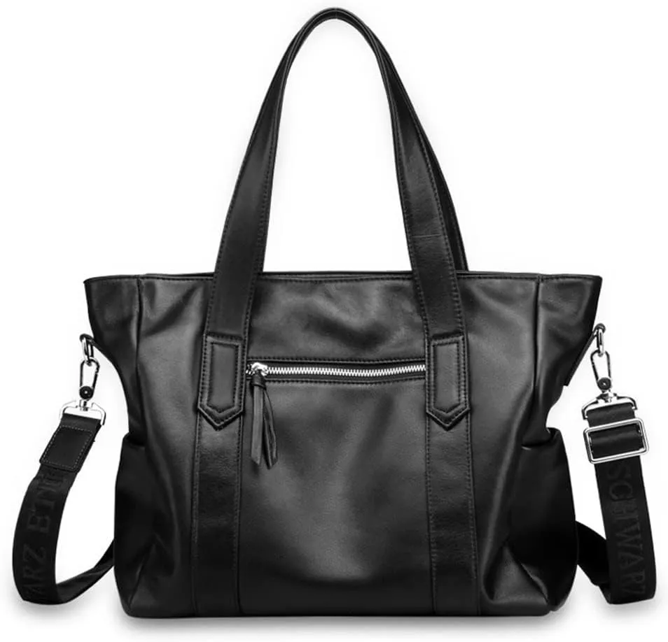 CSCDD Men's Bag Leather Handbag Men's Business Briefcase Layer Cowhide Leather Computer Bag