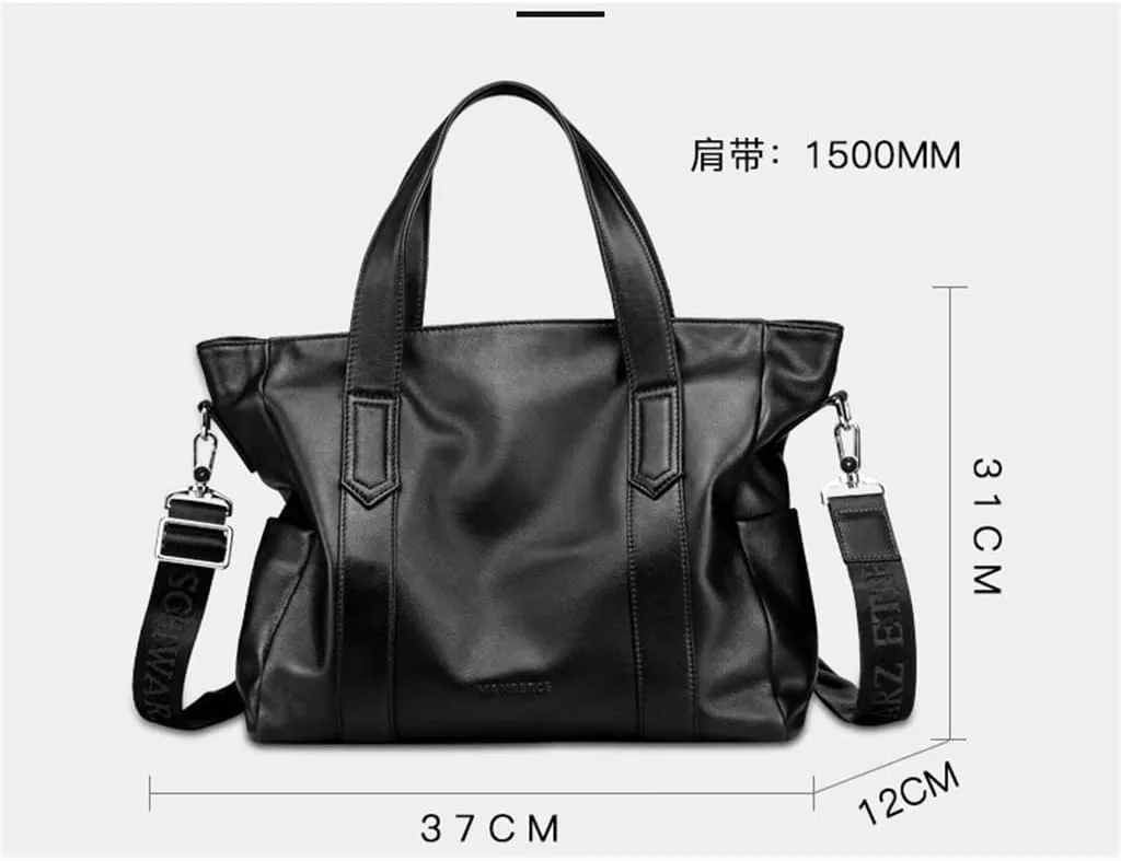 CSCDD Men's Bag Leather Handbag Men's Business Briefcase Layer Cowhide Leather Computer Bag