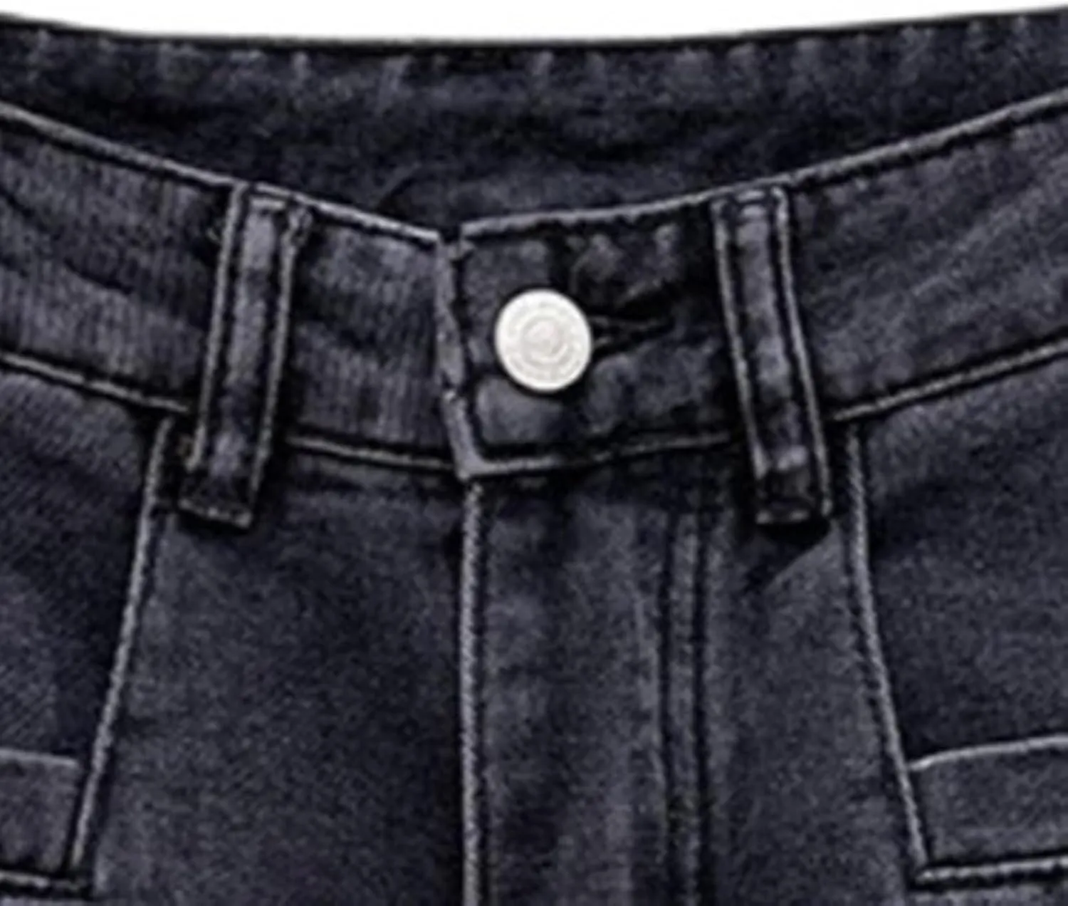 Denim Skirt Shorts for Women High Waisted Zipper Button Casual Mini Jean Skort with Pockets