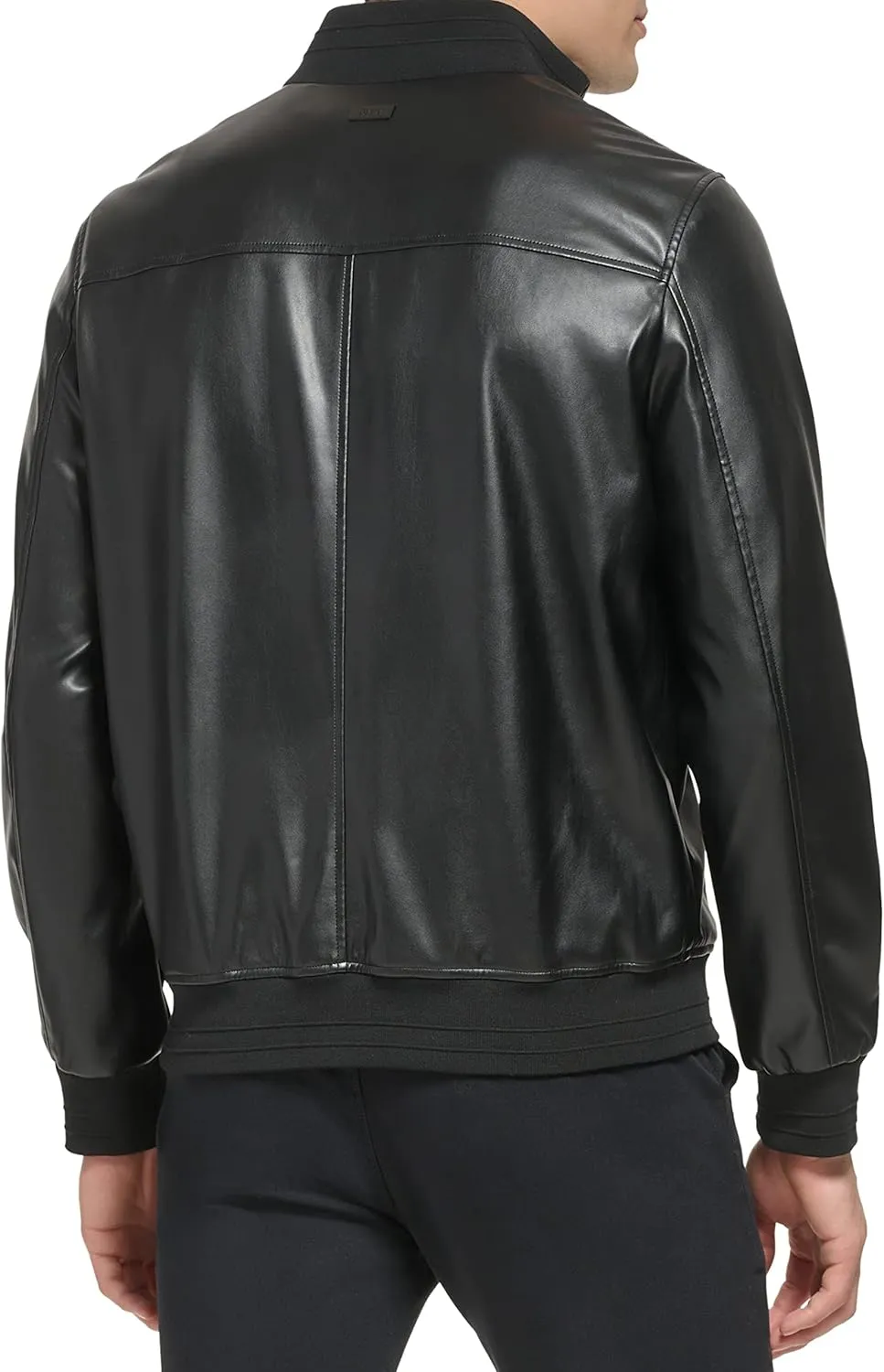 DKNY Men's Modern Knit Collar Bomber Jacket