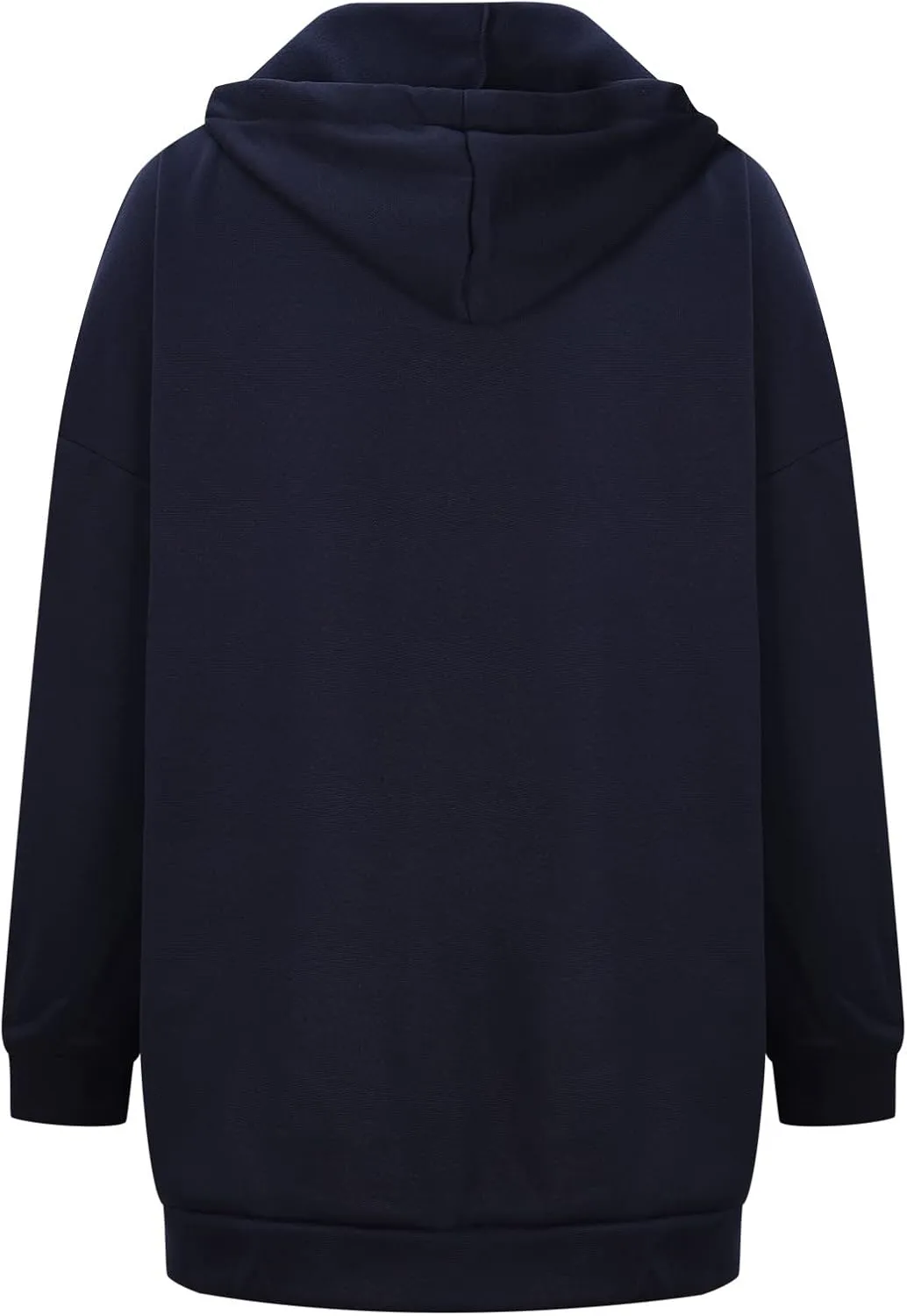 DOLKFU Womens Drawstring Long Hoodie Dress Zip Up Pullover Hooded Sweatshirts Casual Clothes Oversized Y2K Winter Tops