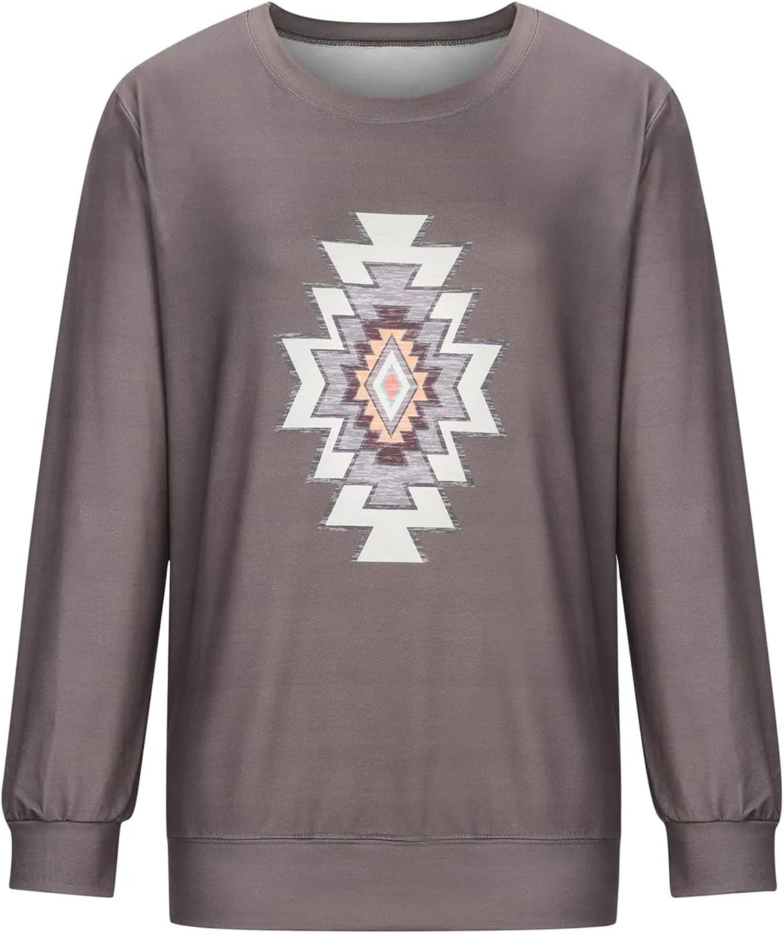 DOLKFU Women's Western Aztec Sweatshirt Long Sleeve Hoodie Pullover Vintage Tops Sweater Ethnic Graphic Fall 2022 Tees Tops