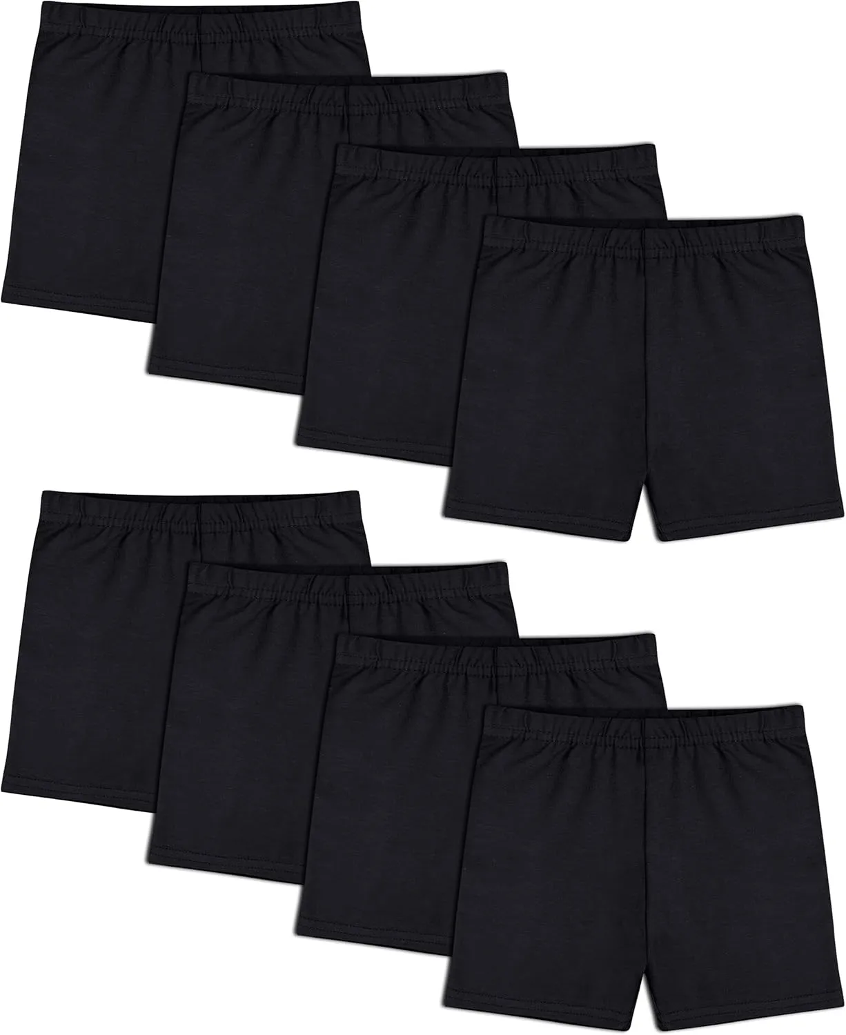 FEQO Girls Bike, Run, Hike Shorts - Cotton, Low Rise, Modern Style - Pink, Black, Purple