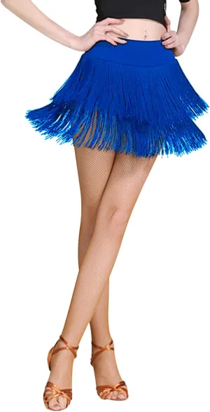 Fringe Dance Skirts for Women Teens Ballroom Latin Salsa Skirt Festive Rave Sexy Mini Shorts Skirt