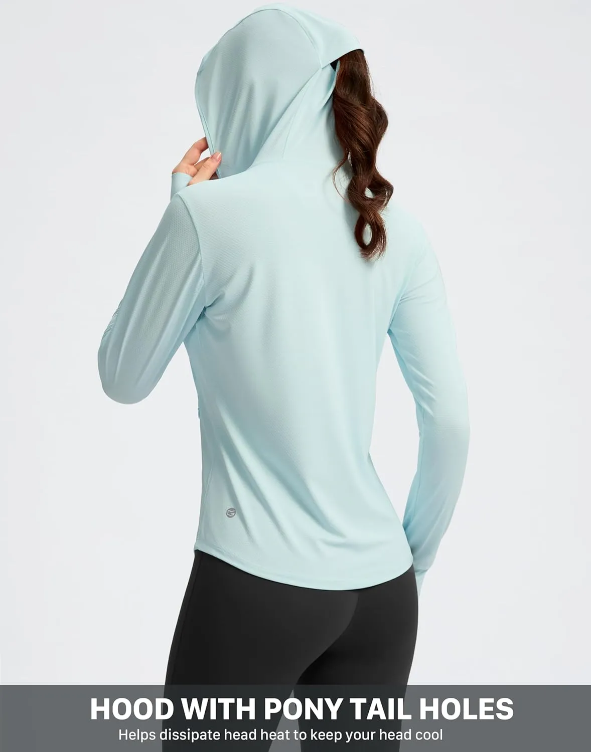 G Gradual Women's Sun Protection Jacket UPF 50  Lightweight Long Sleeve UV Shirt Summer Hoodie for Women Hiking